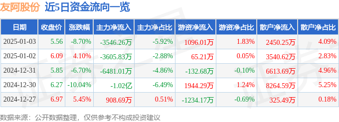 异动快报：友阿股份（002277）1月3日14点13分触及跌停板